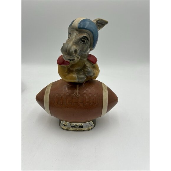 Vintage 1972 Jim Beam Democrat Donkey Football Decanter empty - Picture 2 of 5